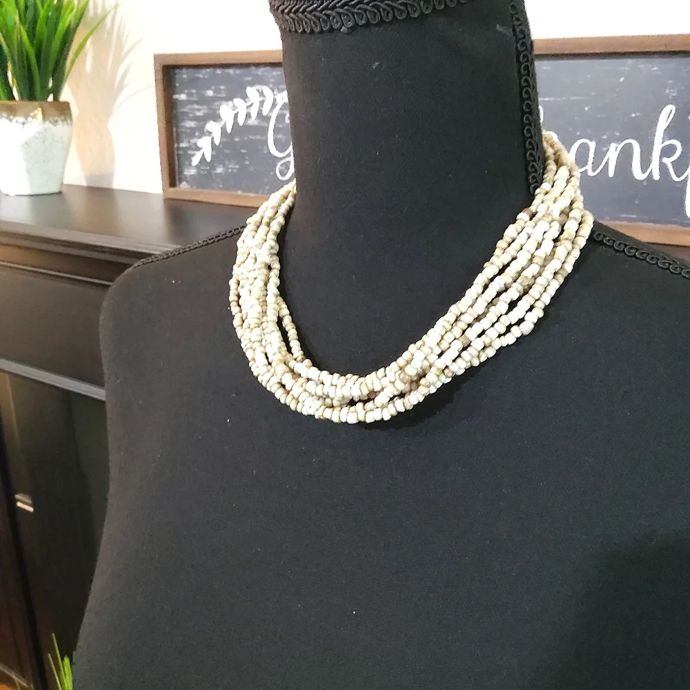 Multi Strand Beaded Necklace - Picture 2 of 5